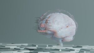 Photo Brain Processes Digital Text